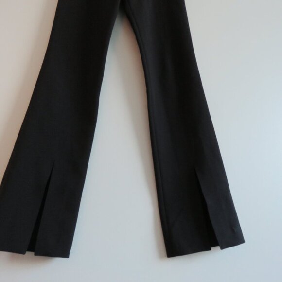 LVIR Split Hem Woven Straight Leg Pants in Black Office Minimalist - Size S - Picture 5 of 13